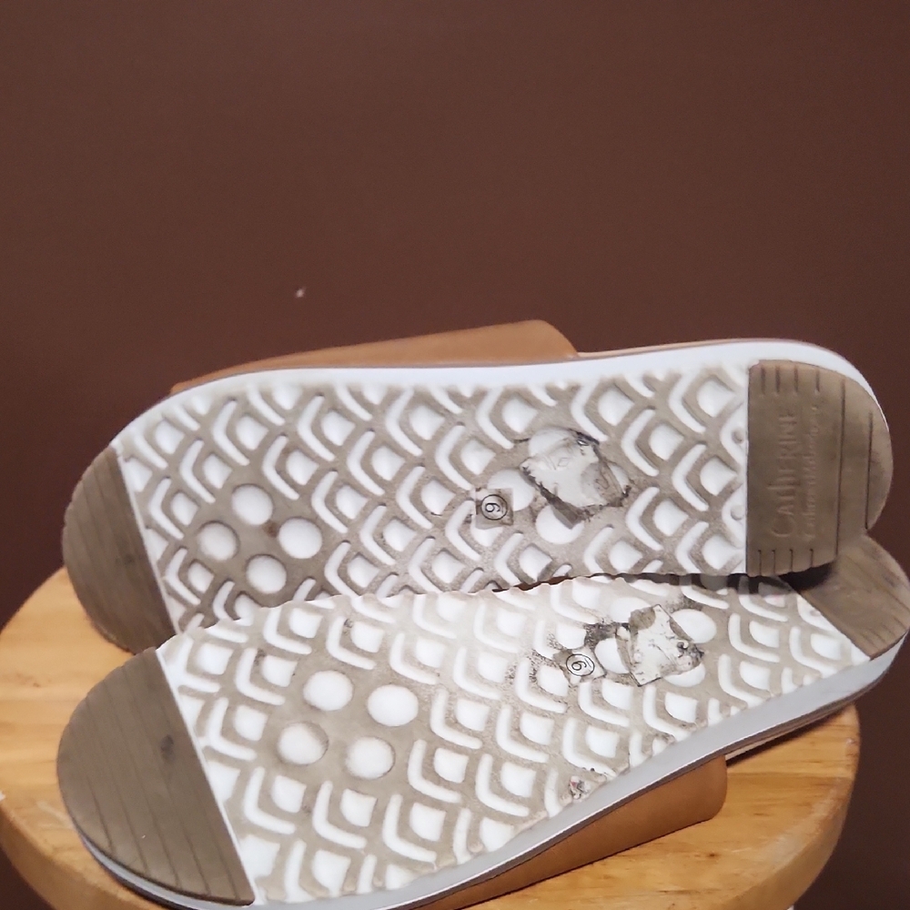 Tan Slide Sandals - Picture 3 of 3